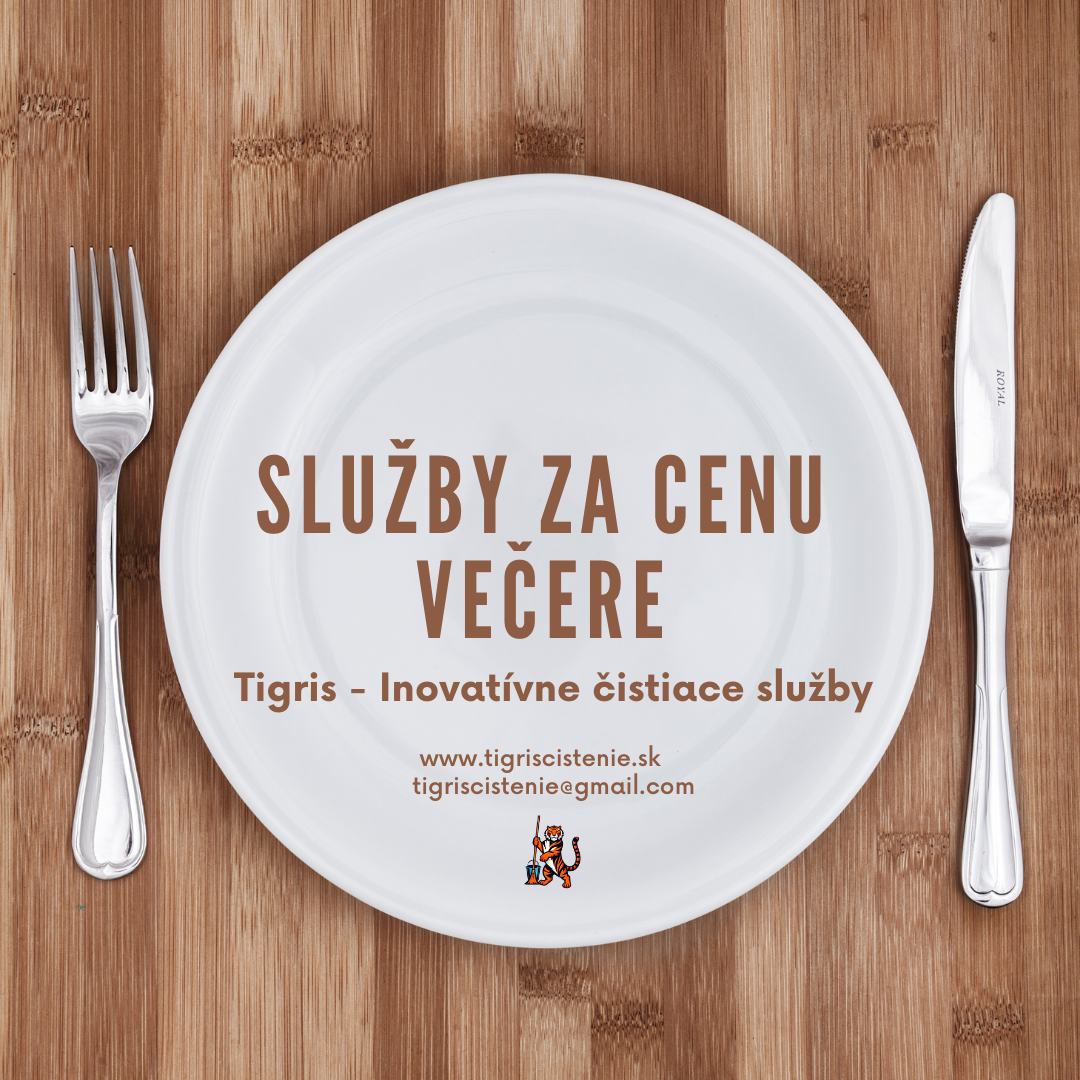 služby za cenu večere, tanier, tigris